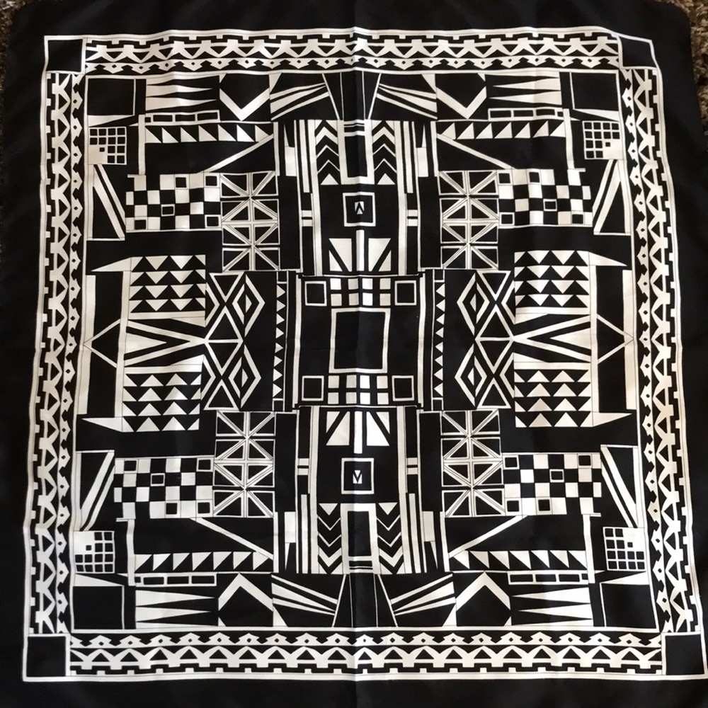 Vintage Italian Geometric Print Scarf